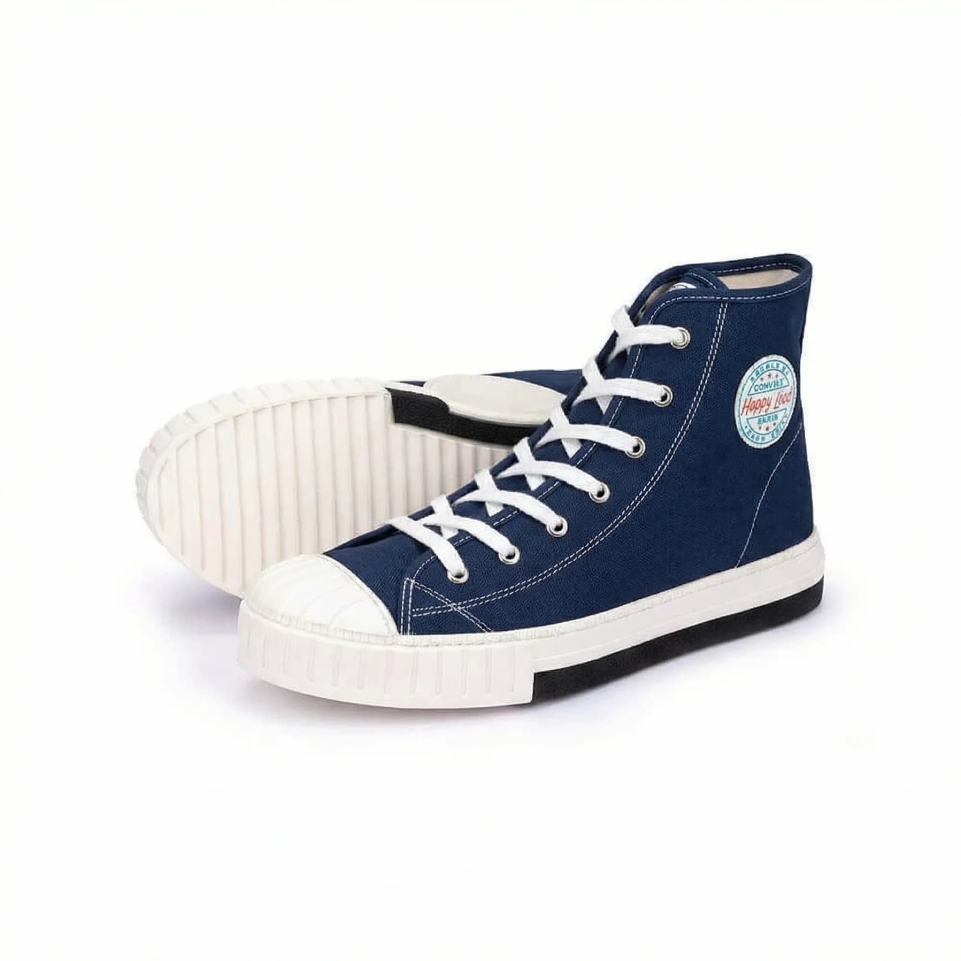 Product photo of a high-top canvas sneaker in a color variant