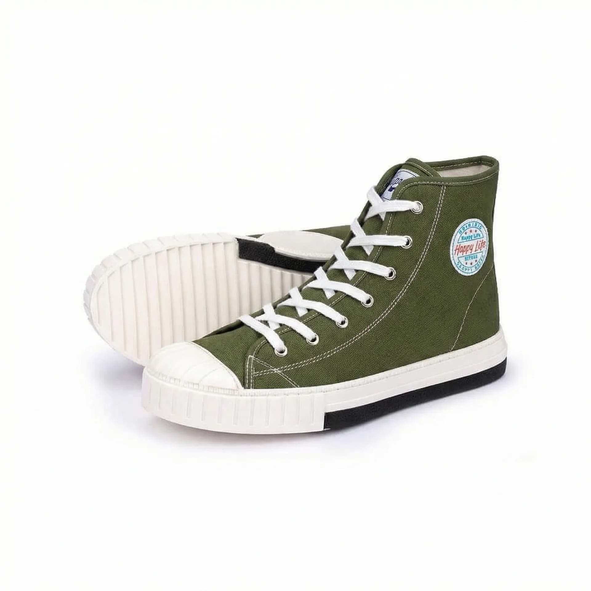 Product photo of a high-top canvas sneaker in a color variant